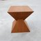 Mid-Century Geometric Wooden Side Table 1