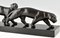 Luc Alliot, Art Deco Skulptur, Zwei Panther, 1925, Bronze 4