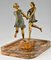 Fugère, centro de mesa Art Déco, dos bailarines, 1925, bronce y mármol, Imagen 6