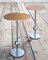 Chromed Metal Model T1 Tables with Round Colored Glass Tops by Osvaldo Borsani for Tecno, 1970s, Set of 2, Image 3