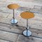Chromed Metal Model T1 Tables with Round Colored Glass Tops by Osvaldo Borsani for Tecno, 1970s, Set of 2 1