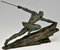 Pierre Le Faguays, Art Deco Skulptur, Athlet mit Speer, Bronze 5