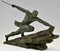 Pierre Le Faguays, Art Deco Skulptur, Athlet mit Speer, Bronze 3