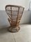 Mid-Century Modern Wicker Wingback Chair by Lio Carminati, 1950s 5