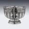 19th Century Chinese Export Solid Silver Dragon Bowl by Luen Wo, 1890 5