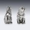 19th Century Victorian Solid Silver Cat & Dog, Salt & Pepper, London, 1876, Set of 2, Image 8