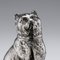 19th Century Victorian Solid Silver Cat & Dog, Salt & Pepper, London, 1876, Set of 2 5