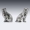19th Century Victorian Solid Silver Cat & Dog, Salt & Pepper, London, 1876, Set of 2, Image 2