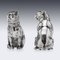 19th Century Victorian Solid Silver Cat & Dog, Salt & Pepper, London, 1876, Set of 2 3