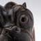 19th Century Victorian Lignum Vitae Bulldog Inkwell, 1860 19