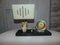 Lampada da scrivania e orologio vintage in marmo, anni '40, Immagine 11