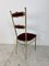 Vintage Hollywood Regency Brass and Velvet Chair, 1950s, Image 3