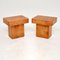 Italian Lacquered Parchment Side Tables by Aldo Tura, Set of 2 1