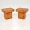 Italian Lacquered Parchment Side Tables by Aldo Tura, Set of 2, Image 1