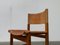 Vintage Scandinavian Leather Safari Chair 5