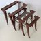 Mahogany Nesting Tables by Maxime Old, France, 1940, Set of 3, Image 16