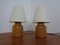 Vintage Solid Teak Table Lamps, Denmark, 1970s, Set of 2 1