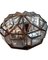 Lámpara de techo con forma hexagonal de latón y cristales, Imagen 2