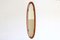 Ovaler Spiegel mit Holzrahmen, 1950er 1
