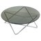 Space Age Smoky Glass & Chromed Iron Structure Coffee Table, 1970s, Image 3