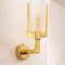 Vintage Italian Brass Wall Lamp with Satin White Shade from Stilnovo 2