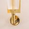 Vintage Italian Brass Wall Lamp with Satin White Shade from Stilnovo 5