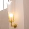 Vintage Italian Brass Wall Lamp with Satin White Shade from Stilnovo, Image 7