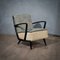 Mid-Century Italian Beech Wood & Combined Velvet Armchairs, 1950, Set of 2 8