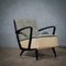 Mid-Century Italian Beech Wood & Combined Velvet Armchairs, 1950, Set of 2, Image 9