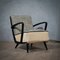 Mid-Century Italian Beech Wood & Combined Velvet Armchairs, 1950, Set of 2 3