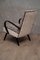 Mid-Century Italian Combined White Velvet & Beech Wood Armchairs, 1950, Set of 2, Image 4