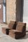 Modular Armchairs or 2-Seat Sofa in Brown Velvet by Walter Knoll Collection, Set of 2 2