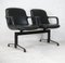 Leatherette & Steel Bench Seat by Charles Pollock, Italy, 1970s, Image 12
