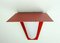 Mid-Century Red Lacquered Acrylic Metal Wall Outdoor Lamp, 1950s 2