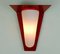 Mid-Century Red Lacquered Acrylic Metal Wall Outdoor Lamp, 1950s 7