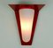 Mid-Century Wandlampe für den Außenbereich aus rot lackiertem Acryl-Metall, 1950er 7