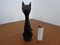 Eisen Briefbeschwerer schwarze Katze, 1960er 4