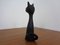Eisen Briefbeschwerer schwarze Katze, 1960er 9