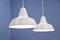 Danish Hanging Lamps in White from Nordisk Solar, 1980s, Set of 2 3