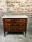Louis XVI Dresser with Marquetry Veneer and Marble 1