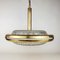 Glass and Brass Pendant Lamp from Konsthantverk, 1950s 1