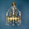 Lámpara de araña vintage con gotas de cristal, años 60, Imagen 7