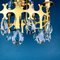 Vintage Chandelier with Crystal Drops, Italy, 1960s 2