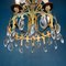 Lustre Vintage avec Gouttes en Cristal, Italie, 1960s 10