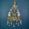 Lustre Vintage avec Gouttes en Cristal, Italie, 1960s 3