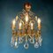 Vintage Chandelier with Crystal Drops, Italy, 1960s 13