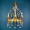 Lustre Vintage avec Gouttes en Cristal, Italie, 1960s 12