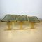 Mid-Century Gold Brass Coffee Tables, Italy, 1960s, Set of 3 11