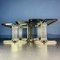 Mid-Century Gold Brass Coffee Tables, Italy, 1960s, Set of 3 13