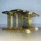 Mid-Century Gold Brass Coffee Tables, Italy, 1960s, Set of 3 5